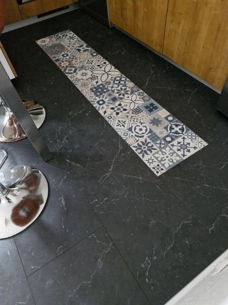 Parquet stratifié avec insert Mosaïque - Cuisine - MDMS